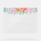 Bloembruiloft Welkom Acryl Tekenen Acryl Bord (Voorkant)