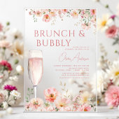 Bloembrunch en Bubbly Champagne Vrijgezellenfeest Acryl Uitnodigingen