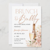 Bloembrunch en Bubbly Champagne Vrijgezellenfeest Kaart (Voorkant)