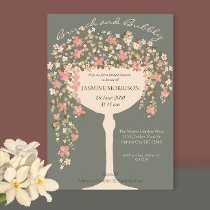 Bloembrunch en Bubbly Champagne Vrijgezellenfeest Kaart