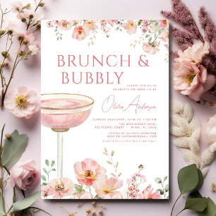 Bloembrunch en Bubbly Champagne Vrijgezellenfeest Kaart