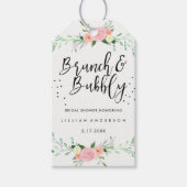 Bloembrunch en Bubbly Vrijgezellenfeest Labels Cadeaulabel (Voorkant)