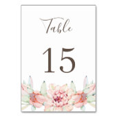 Bloemcactus & succulent. Botanische bruiloft Kaart (Voorkant)