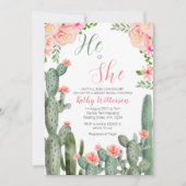 Bloemcactus vetplanten Hij of zij Geslacht onthull Kaart (Voorkant)