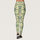  bloemcaleidoscooppatroon in aardtonen leggings (Achterkant)
