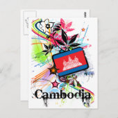 BloemCambodja Briefkaart (Voorkant / Achterkant)