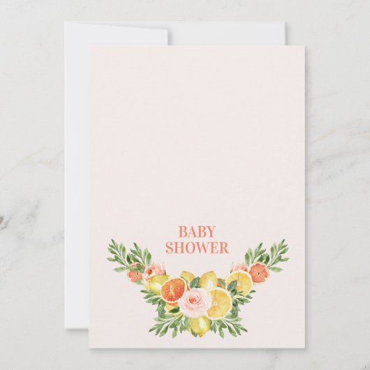 Bloemcitroen Sinaasappel Onze belangrijkste knijp  Kaart (Achterkant)