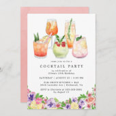 bloemcitrus | Fun zomer cocktail party verjaardag Kaart (Voorkant / Achterkant)