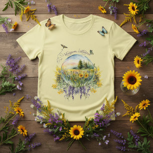 Bloemcollector Wilde Bloemenwei Kristallen Bol T-shirt