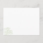 Bloemcontouren Save the Date Briefkaart (Achterkant)