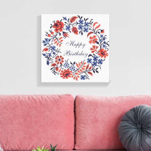 Bloemcyclus Canvas Afdruk (Insitu (Woonkamer))