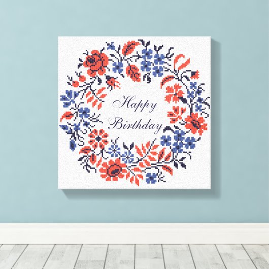 Bloemcyclus Canvas Afdruk (Insitu (Houten vloer))