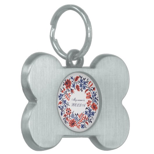 Bloemcyclus Huisdieren Naamplaatje (Voorkant Links)