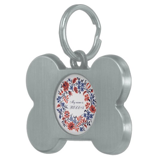 Bloemcyclus Huisdieren Naamplaatje (Voorkant Rechts)