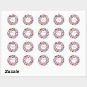 Bloemcyclus Ronde Sticker (Vel)