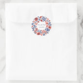 Bloemcyclus Ronde Sticker (Tas)