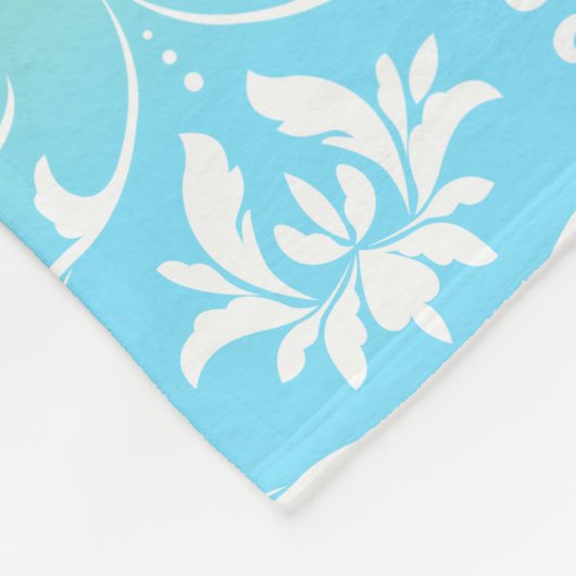 Bloemdamast op Ombre achtergrond Fleece Deken (Hoek)