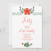 bloemdecoratie verjaardagsfeestje kaart (Voorkant)