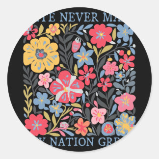 Bloemdemocraat President Liberaal 1 Ronde Sticker