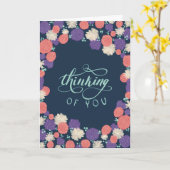 Bloemdenken aan jou Kaart met kalligrafie (Gele Bloem)