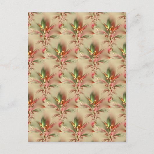 bloemdeur / behangpapier briefkaart (Voorkant)