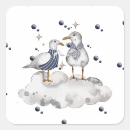 Bloemdieren Vierkante Sticker