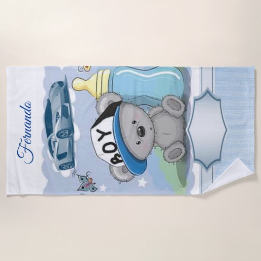 Bloemdoeken Teddy Bear Strandlaken (Voorkant)