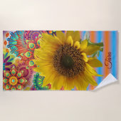 Bloemdoeken Zonnebloem Strandlaken (Voorkant)