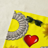 Bloemdoeken Zonnebloem Strandlaken (In situ)