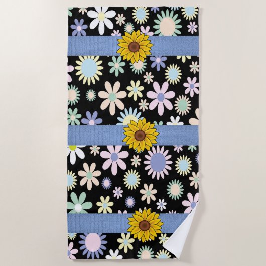Bloemdoeken Zonnebloemen Strandlaken (Voorkant)