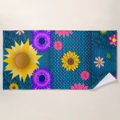 Bloemdoeken Zonnebloemen Strandlaken (Voorkant)