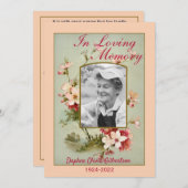 Bloemdood Aankondiging Kaart (Voorkant / Achterkant)