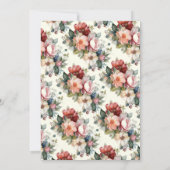 bloemdoop doopgouden kruis kaart (Achterkant)