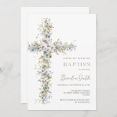  Bloemdoop Uitnodiging Jongen, Jongen Bloem (Voorkant / Achterkant)