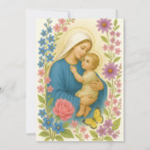 Bloemdoop uitnodiging voor Baby Girl Butterfly (Achterkant)