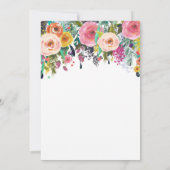 Bloemdoop uitnodiging, waterverf toewijding kaart (Achterkant)