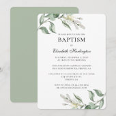 Bloemdoop uitnodiging. Witte lentebloemen Kaart (Voorkant / Achterkant)