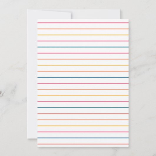 bloemdoop uitnodigingen, roze geel Kruis uitnodigi Kaart (Achterkant)