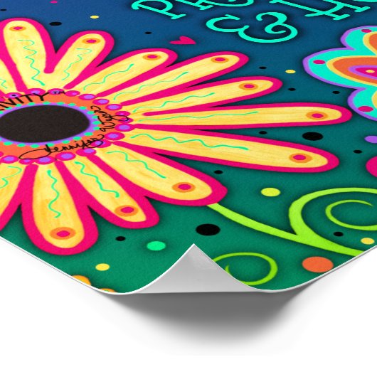  bloemdoxologie Religieuze inspiratie Poster (Hoek)