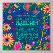  bloemdoxologie Religieuze inspiratie Poster (Voorkant)