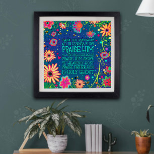 bloemdoxologie Religieuze inspiratie Poster