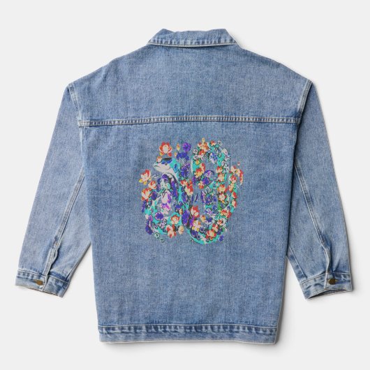 bloemdraak denim jacket (Achterkant)