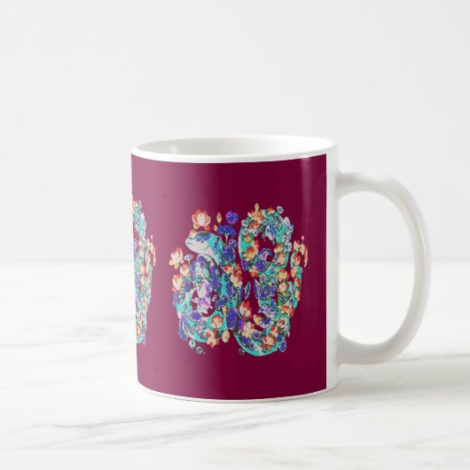 bloemdraak koffiemok (Rechts)