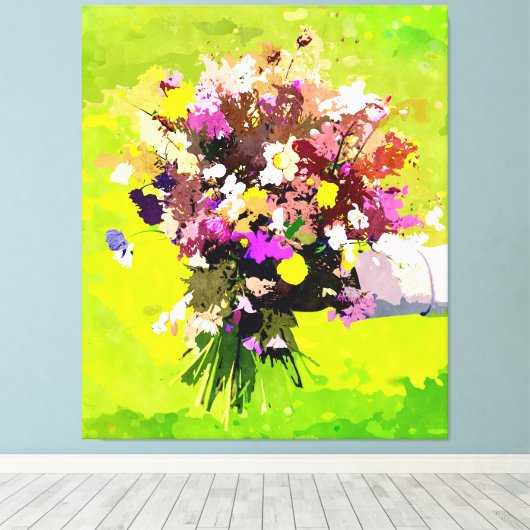 bloemdrager canvas afdruk (Insitu (Houten vloer))