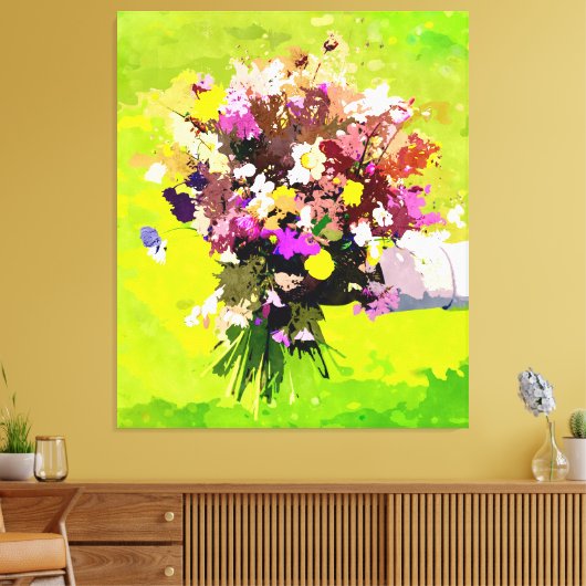 bloemdrager canvas afdruk (Insitu (Woonkamer))