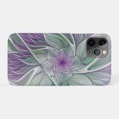 Bloemdromen, Abstracte Paarse groene fractale kuns Case-Mate iPhone Case (Achterkant (horizontaal))