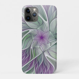 Bloemdromen, Abstracte Paarse groene fractale kuns Case-Mate iPhone Case