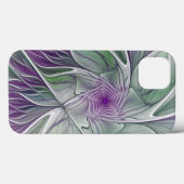 Bloemdromen, Abstracte Paarse groene fractale kuns Case-Mate iPhone Case (Achterkant (horizontaal))