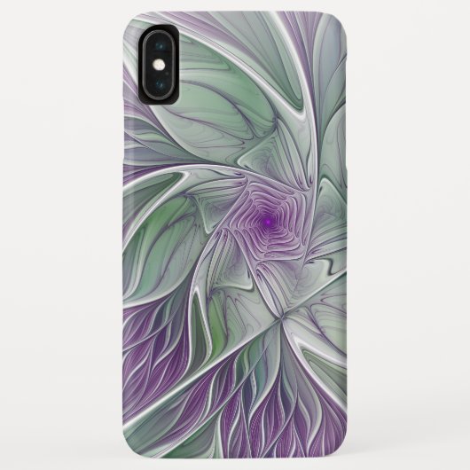 Bloemdromen, Abstracte Paarse groene fractale kuns Case-Mate iPhone Case (Achterkant)