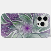 Bloemdromen, Abstracte Paarse groene fractale kuns Case-Mate iPhone Case (Achterkant (horizontaal))